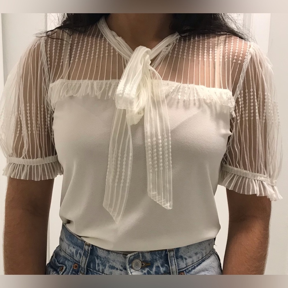 Sweet Wanderer off white color top, size Medium.